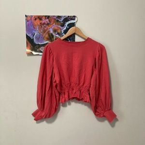 Zara ruffle sleeve top
